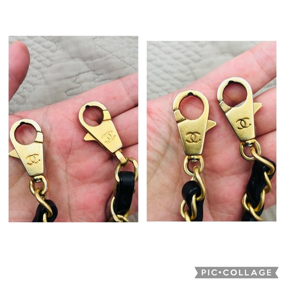 Chanel Coco top handles chevron Iridescent calfskin Leather flap small size bag. - Picture 11 of 17